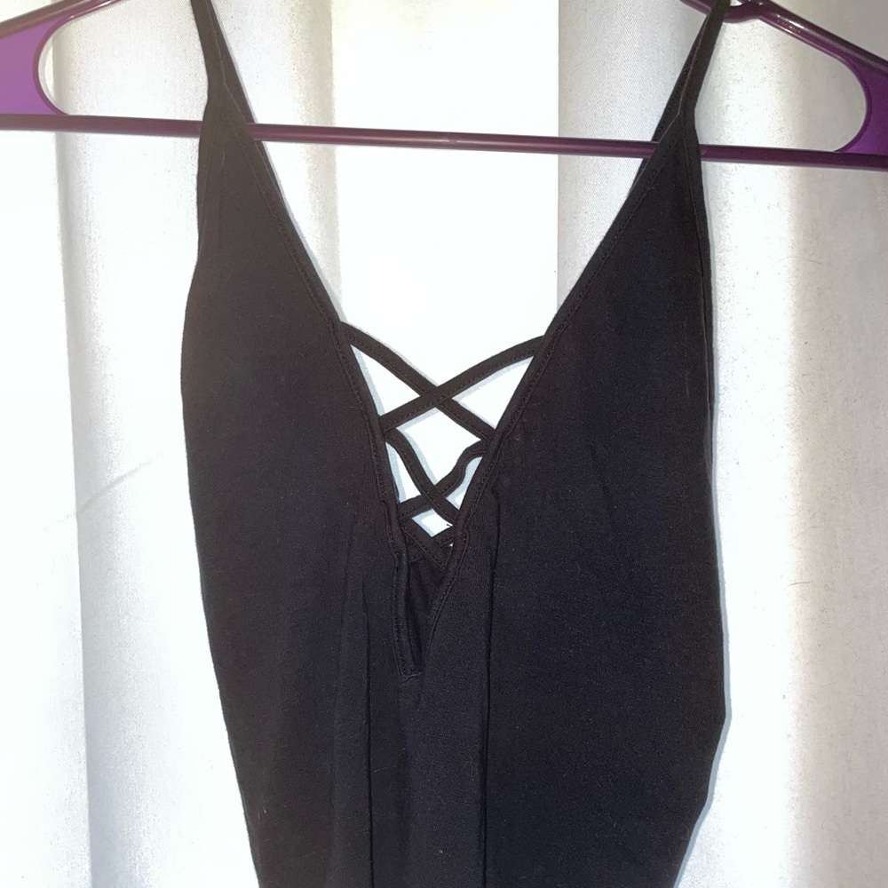 F21 black crop top